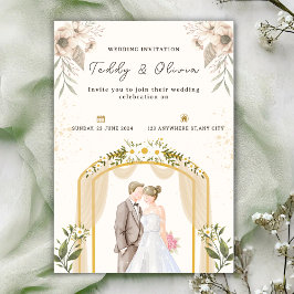 Personalize Floral wedding Invitation Einladung