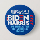 Personalize for Biden / Harris 2020 Add Text (Butt Button (Vorderseite)