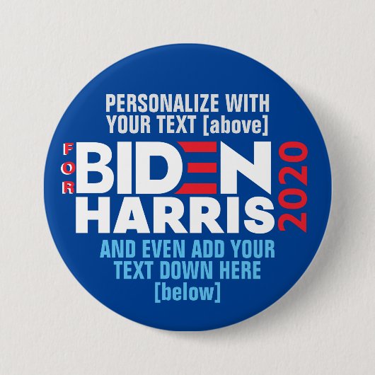 Personalize for Biden / Harris 2020 Add Text (Butt Button (Vorderseite)