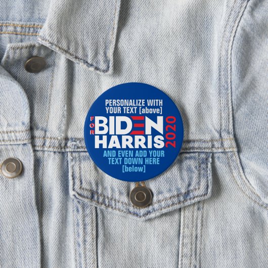 Personalize for Biden / Harris 2020 Add Text (Butt Button (Beispiel)