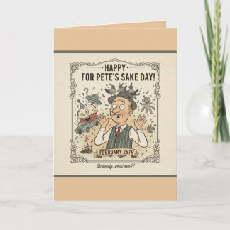 Personalize "For Pete's Sake Day" Greeting Card Karte