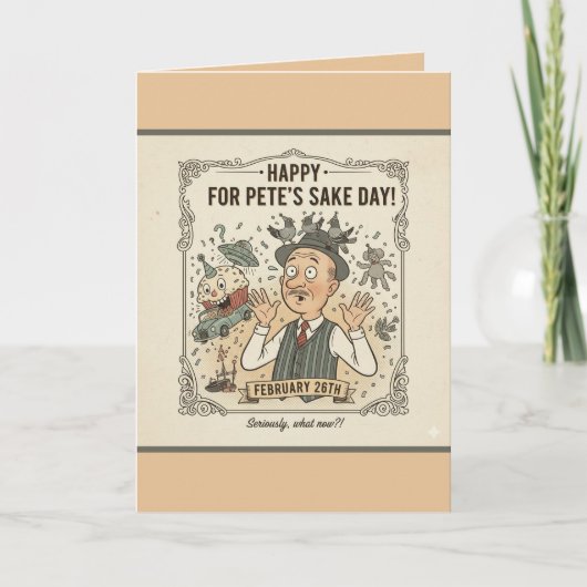 Personalize "For Pete's Sake Day" Greeting Card Karte (Vorderseite)