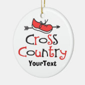PERSONALIZE Funny Cross Country Runner ©Shoshoe Ar Keramik Ornament (Links)