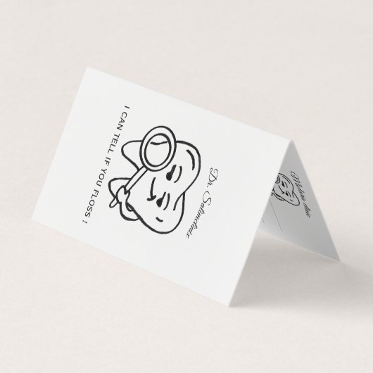 Personalize Funny Dentist Tooth business card (Vorderseite)