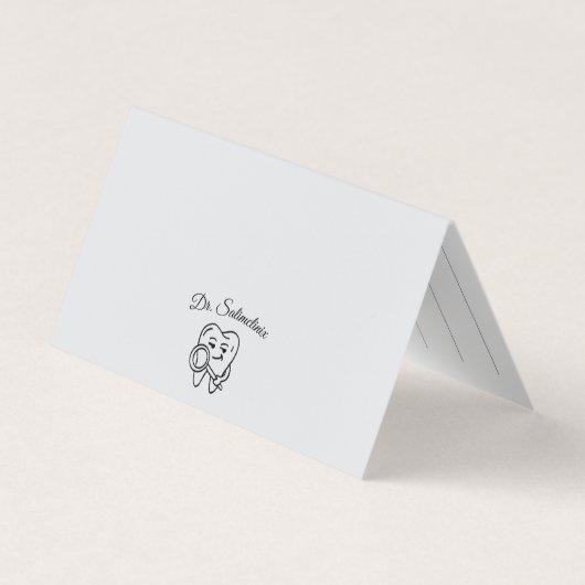 Personalize Funny Dentist Tooth business card (Rückseite)