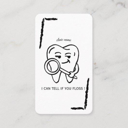 Personalize Funny Dentist Tooth business card Visitenkarte (Vorderseite)