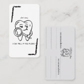 Personalize Funny Dentist Tooth business card Visitenkarte (Vorne/Hinten)