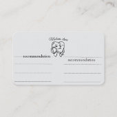 Personalize Funny Dentist Tooth business card Visitenkarte (Rückseite)