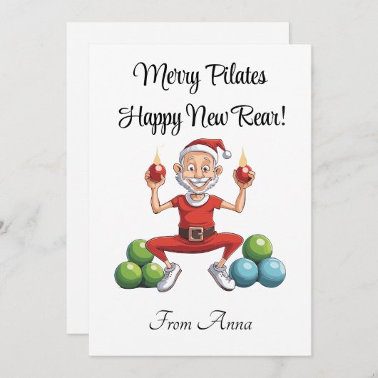 Personalize Funny Pilates Instructor Weihnachten (Vorne/Hinten)