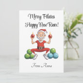 Personalize Funny Pilates Instructor Weihnachten (Stehend Vorderseite)
