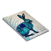 PERSONALIZE GIFT - Abstrakt Blue Hare | Notizbuch Notizblock (Rechte Seite)