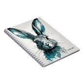 PERSONALIZE GIFT - Blue Hare | Notizbuch Notizblock (Rechte Seite)