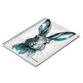 PERSONALIZE GIFT - Blue Hare | Notizbuch Notizblock (Linke Seite)