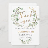 Personalize Godmutter Dankeschön Karte (Vorne/Hinten)
