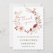 Personalize Godmutter Dankeschön Karte (Vorderseite)