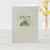 Personalize Gold Baby Kleid mit blauem Bogen Karte (Gelbe Blume)