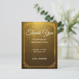 Personalize Gold Vielen Dank, dass Sie sich meinem Postkarte