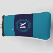 Personalize Golf Head Cover Initial für Vater Blue Headcover (Vorderseite)