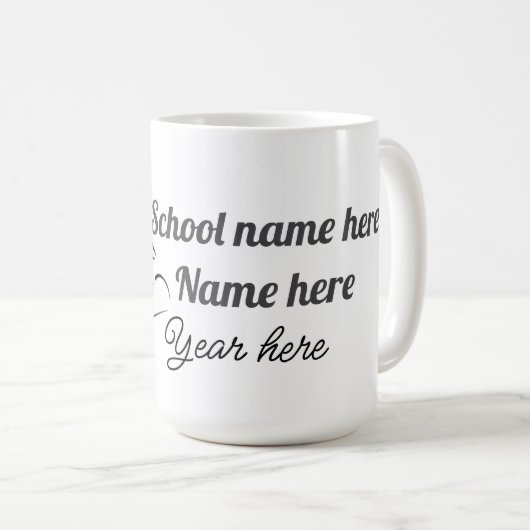 Personalize Graduation Balloon Kaffeetasse (VorderseiteRechts)