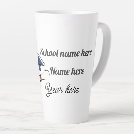 Personalize Graduation Balloon Milchtasse (Rechte Ecke)