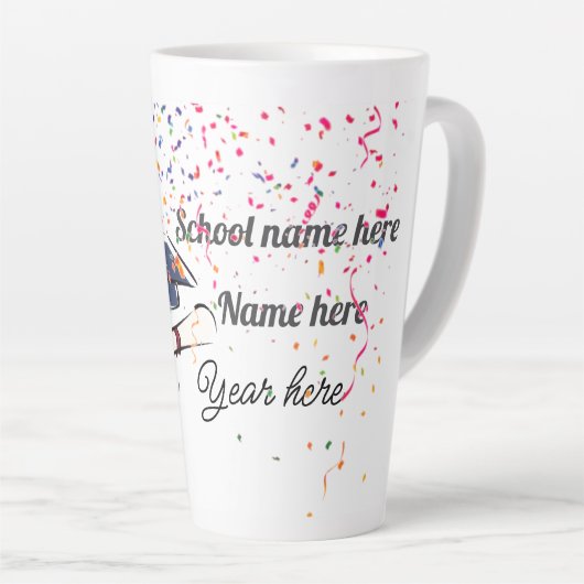 Personalize Graduation Balloon Milchtasse (Rechte Ecke)