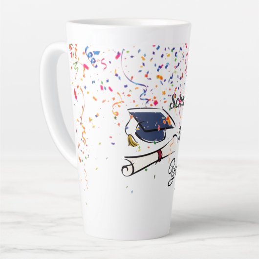 Personalize Graduation Balloon Milchtasse (Linke Ecke)