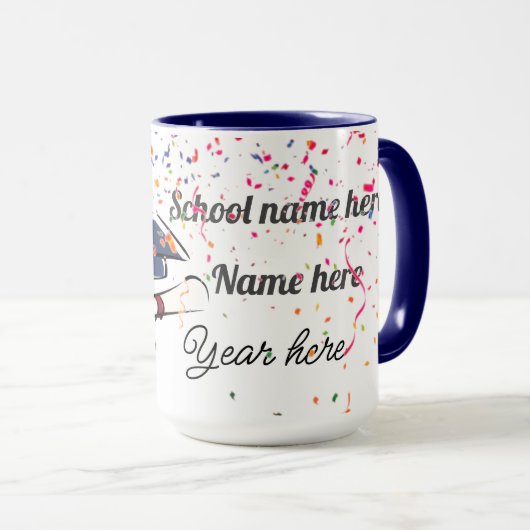 Personalize Graduation Balloon Tasse (VorderseiteRechts)
