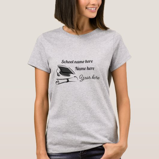 Personalize Graduation  T-Shirt (Vorderseite)