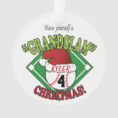 Personalize Grand Slam ⚾ Baseball Christmas Ornament (Vorderseite)