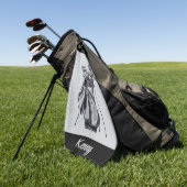 Personalize Gray Golfhandtuch (Gras)