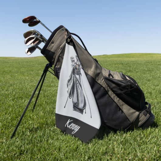 Personalize Gray Golfhandtuch (Gras)