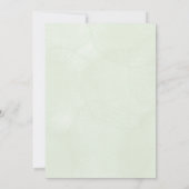 Personalize green leafy best wedding Invitation Einladung (Rückseite)