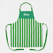 Personalize Green Stripe Kitchen Chef Schürze (Vorderseite)