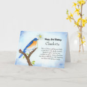 Personalize Happy April Birthday with Bluebird Karte (Gelbe Blume)
