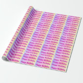 Personalize Happy Birthday Wrapping Paper Geschenkpapier (Ungerollt)