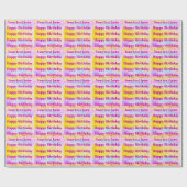 Personalize Happy Birthday Wrapping Paper Geschenkpapier (Flach)