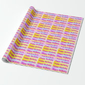 Personalize Happy Birthday Wrapping Paper Geschenkpapier (Ungerollt)