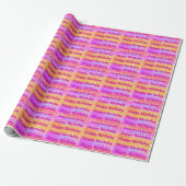 Personalize Happy Birthday Wrapping Paper Geschenkpapier (Ungerollt)