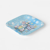 Personalize - Happy Bunny Easter  Pappteller (Gewinkelt)