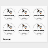 Personalize Happy Halloween Label Runder Aufkleber (Blatt)