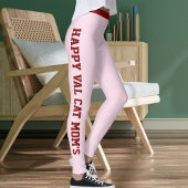Personalize Happy Valentine's Day Pet Cat Mom Gift Leggings