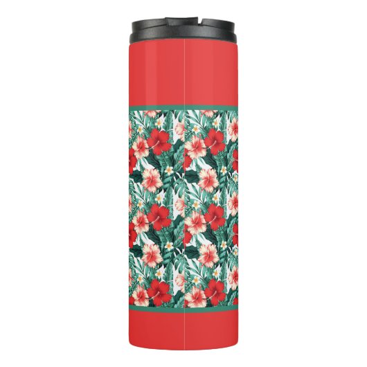 Personalize Hibiscus Flowered  Thermosbecher (Rückseite)