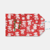Personalize HO HO HO Weihnachts-Weihnachtsgeschenk Geschenkanhänger (Vorderseite (Horizontal))