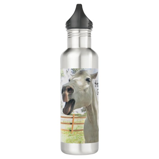 Personalize - Horl Girl - Funny Pferd Edelstahlflasche (Links)