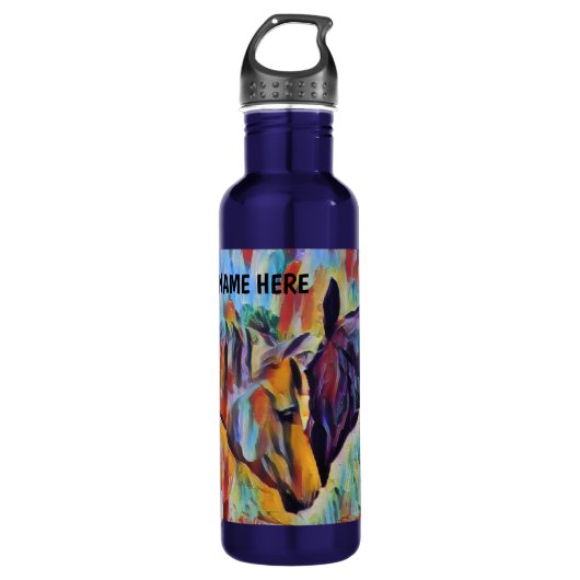 Personalize - Horse Liebe Edelstahlflasche (Vorderseite)