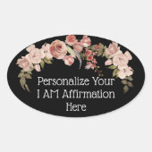 Personalize I Am Affirmation Christlich Ovaler Aufkleber (Vorderseite)