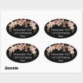 Personalize I Am Affirmation Christlich Ovaler Aufkleber (Blatt)