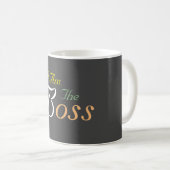 Personalize I is the Boss Light Gray Kaffeetasse (VorderseiteRechts)