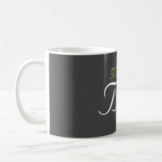 Personalize I is the Boss Light Gray Kaffeetasse (Links)