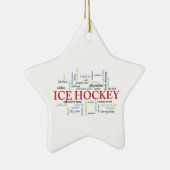 Personalize, Ice Hockey Coach Vielen Dank in Worte Keramik Ornament (Rechts)